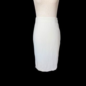 Vintage 90s Alexander McQueen White High Waisted Pencil Fitted Skirt sz 38 US 2